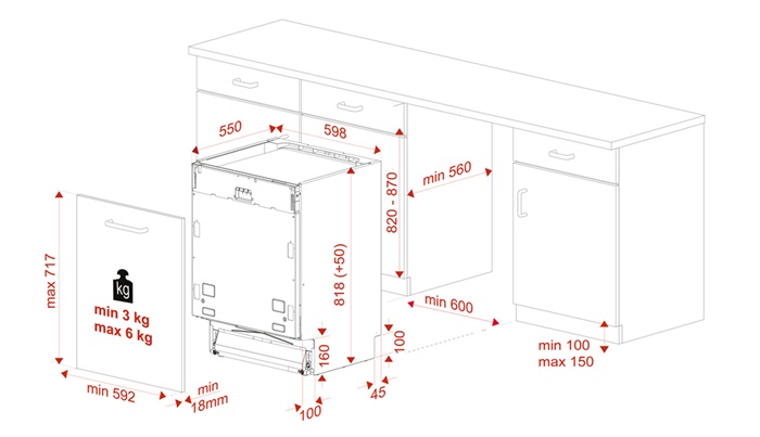 Схема встраивания Teka DFI 46900